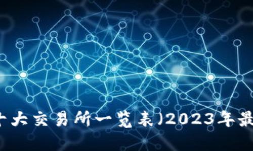 币圈十大交易所一览表（2023年最新版）